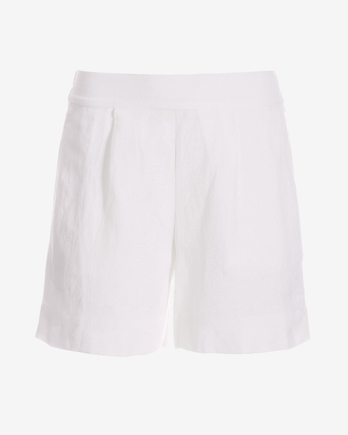 Effortless Pull-On Linen Short White