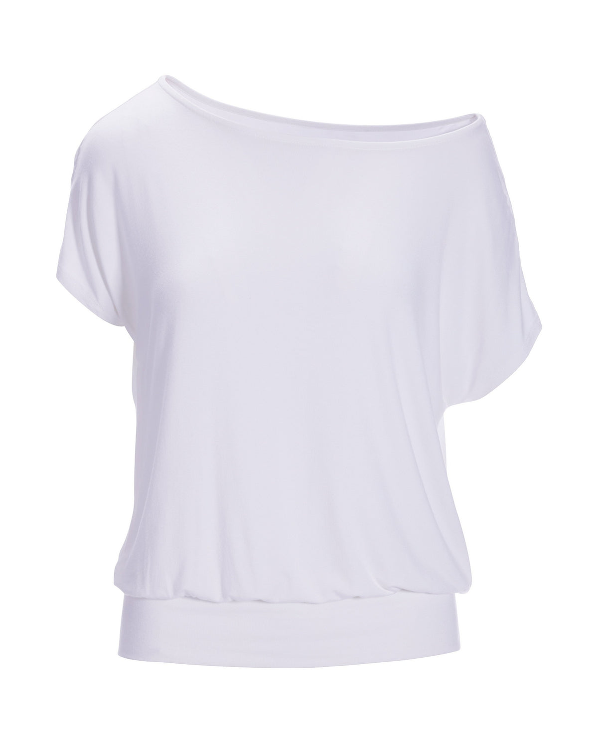 Slouchy Short Sleeve Blouson 2BL18 White