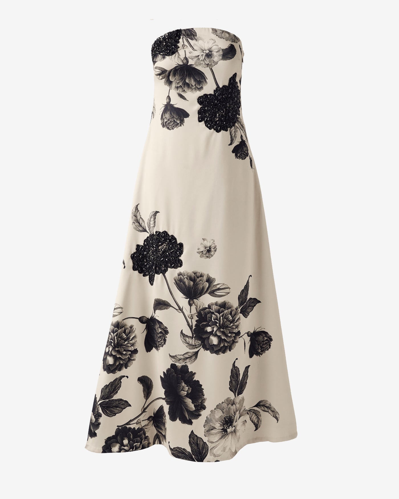 Exploded Floral Embellished Maxi Dress Midnight Blooms