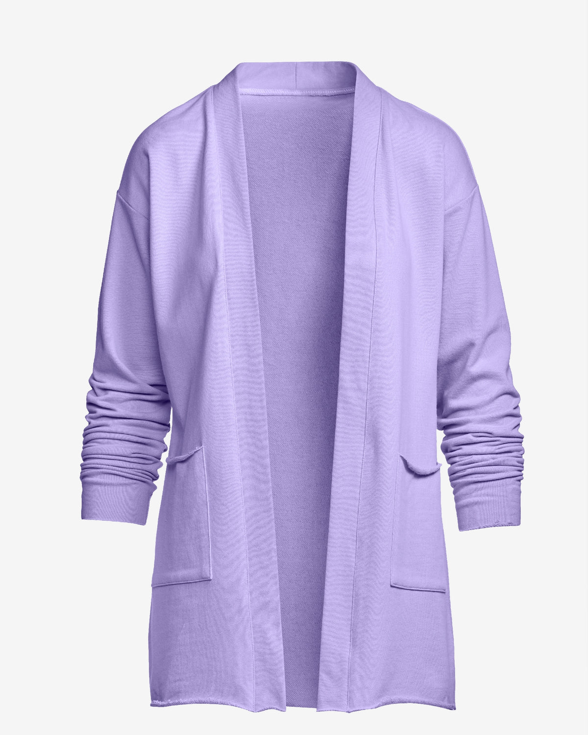 Cotton Comfort Pocket Cardigan Lavender