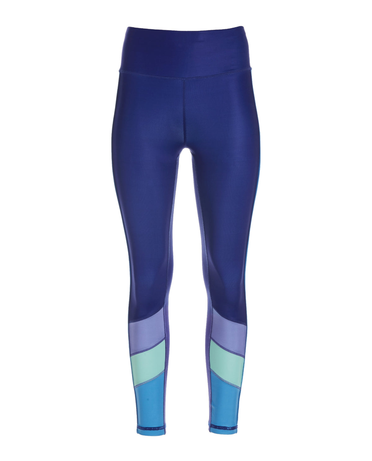 B-Active Color Block High Waist Legging Blue Multi