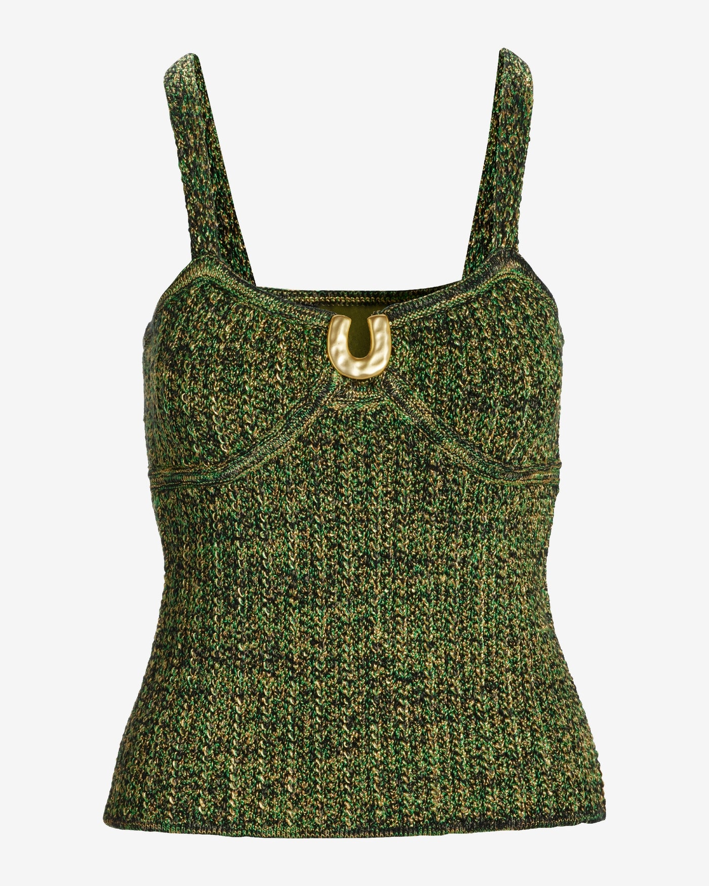 Hardware Marled Sweater Tank Green Multi