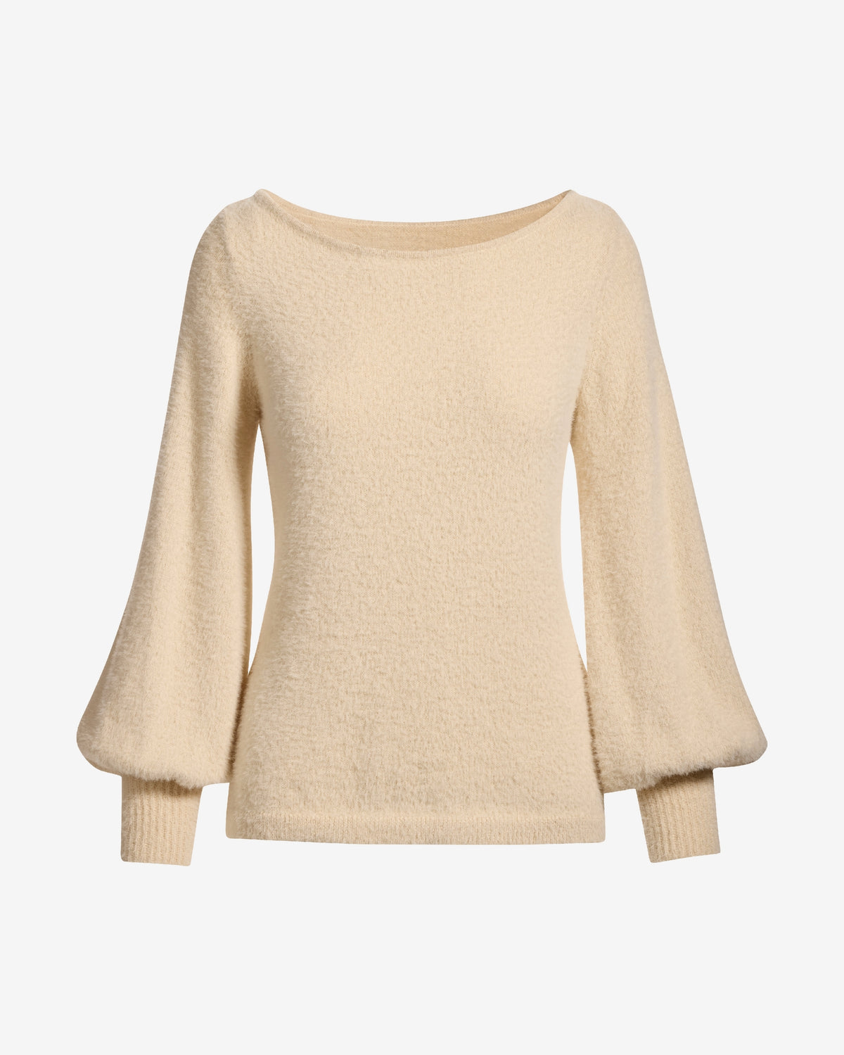 Plush Slouchy Balloon Sleeve Sweater Sandshell