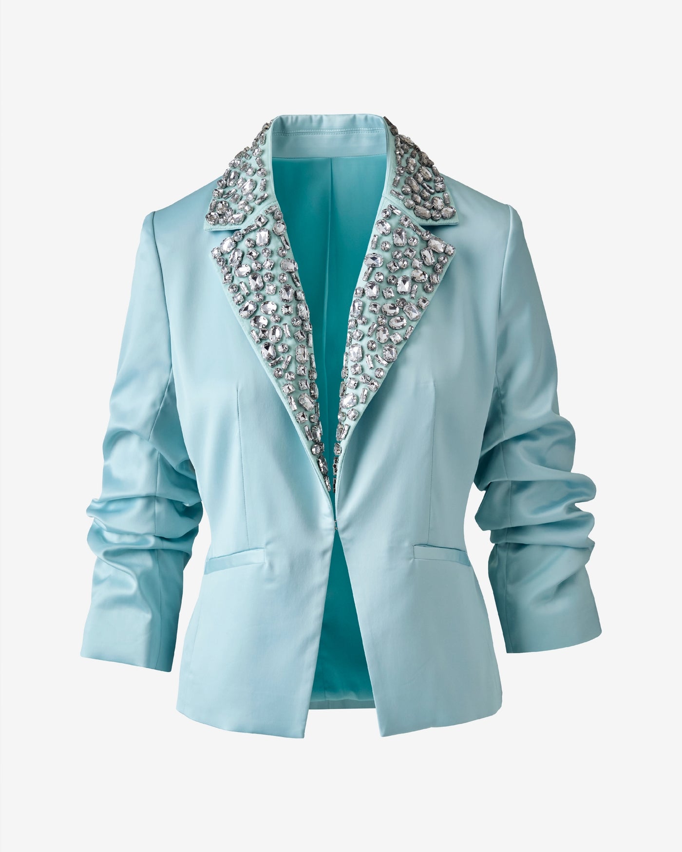 Crystal Embellished Blazer Blue Glow