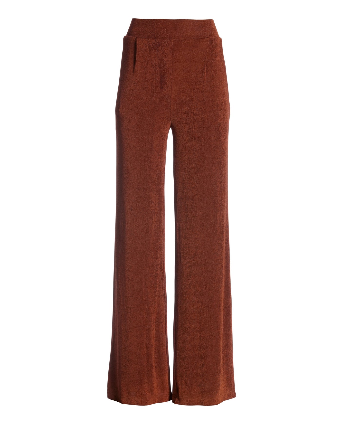 Malibu Slinky Knit Pleated Wide Leg Pant Copper
