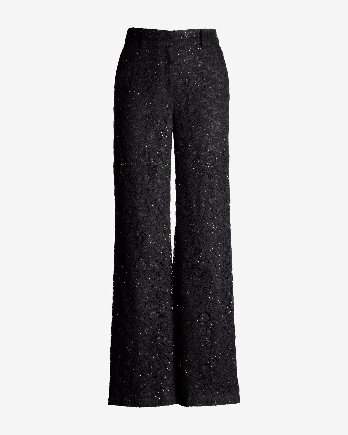Lace Sequin Pant Black