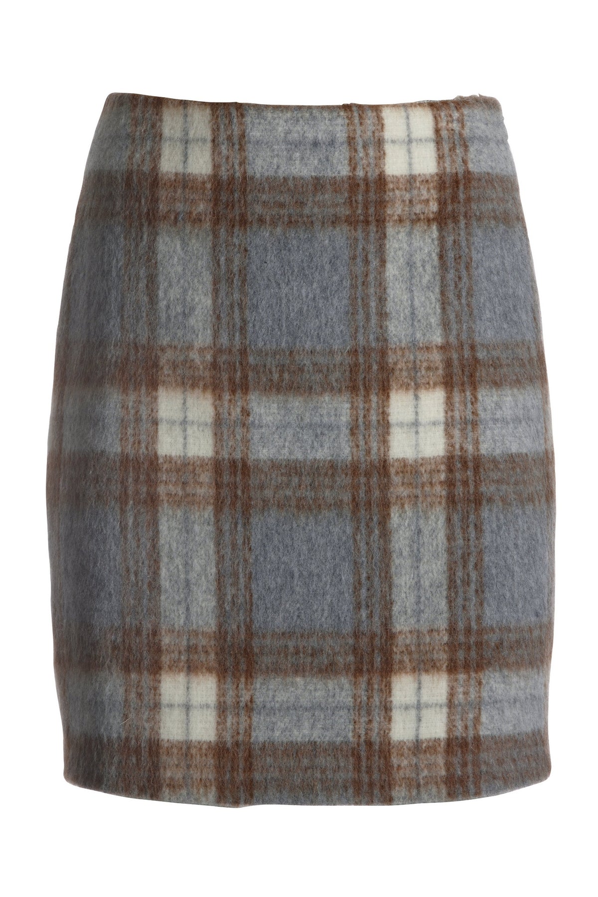 Plaid Mini Skirt Gray Multi