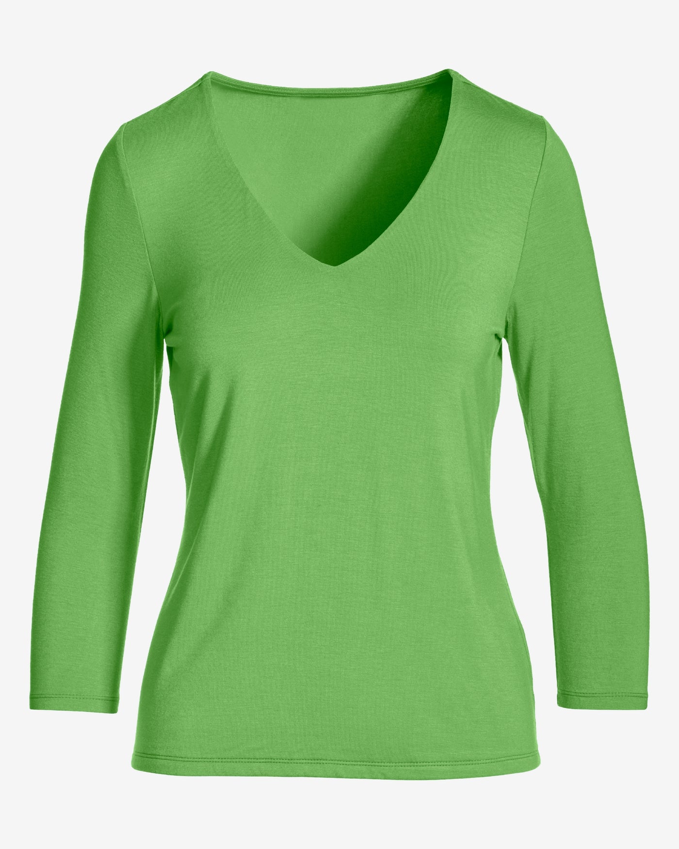 Effortless Three Quarter Sleeve V Neck Opaline Green