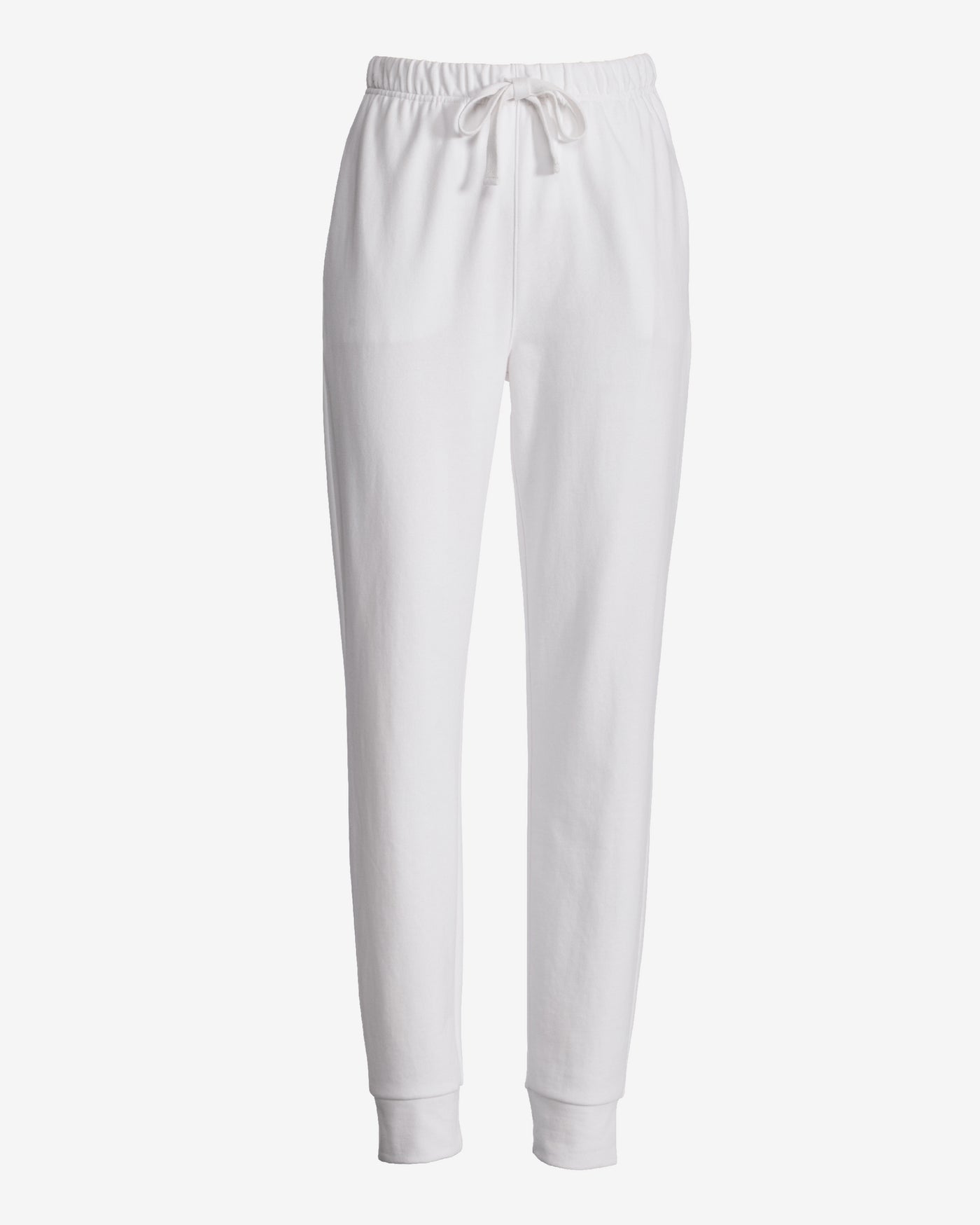 Cotton Comfort Drawstring Pocket Jogger White