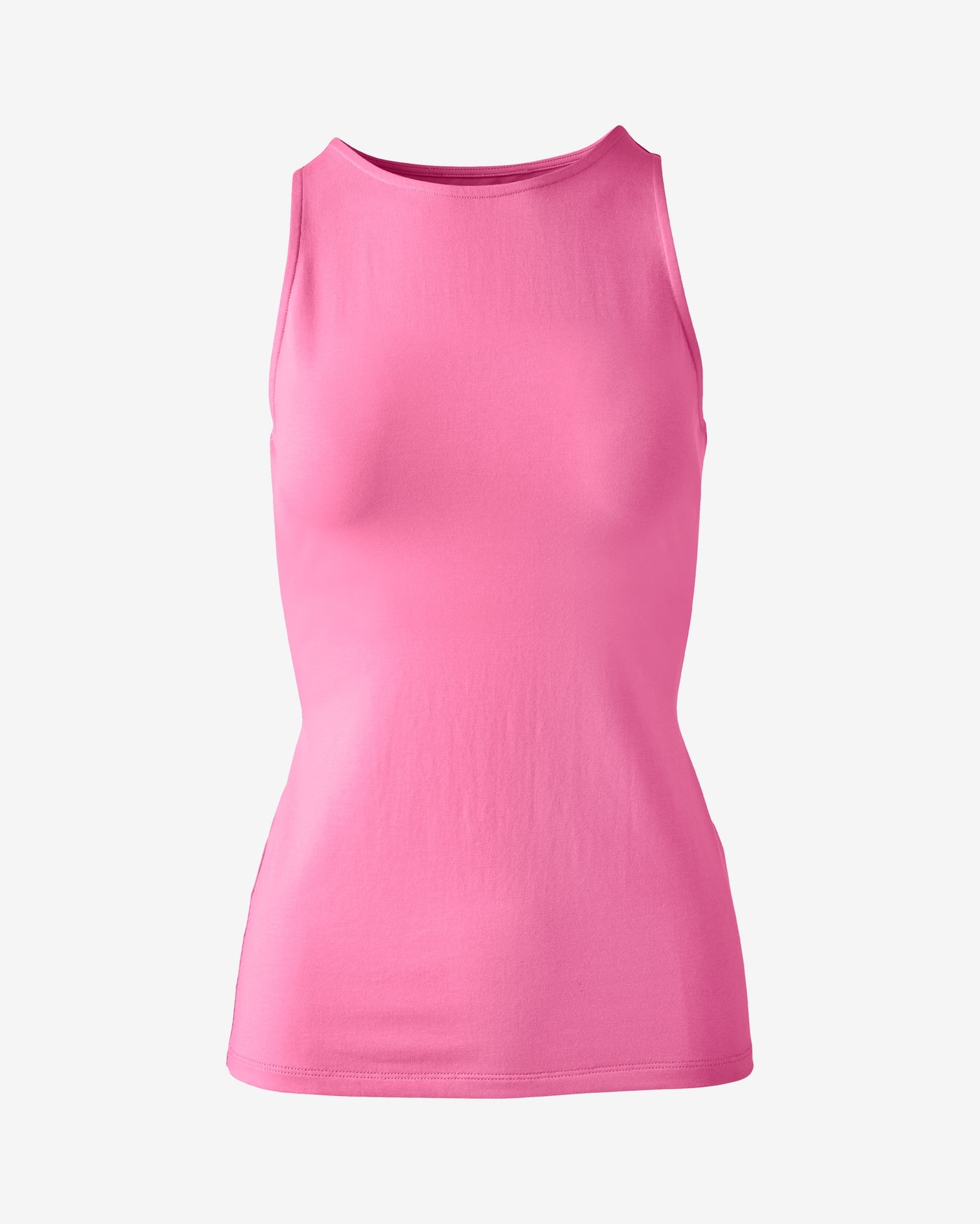 So Sexy High Neck Tank Knit Top Pink Carnation