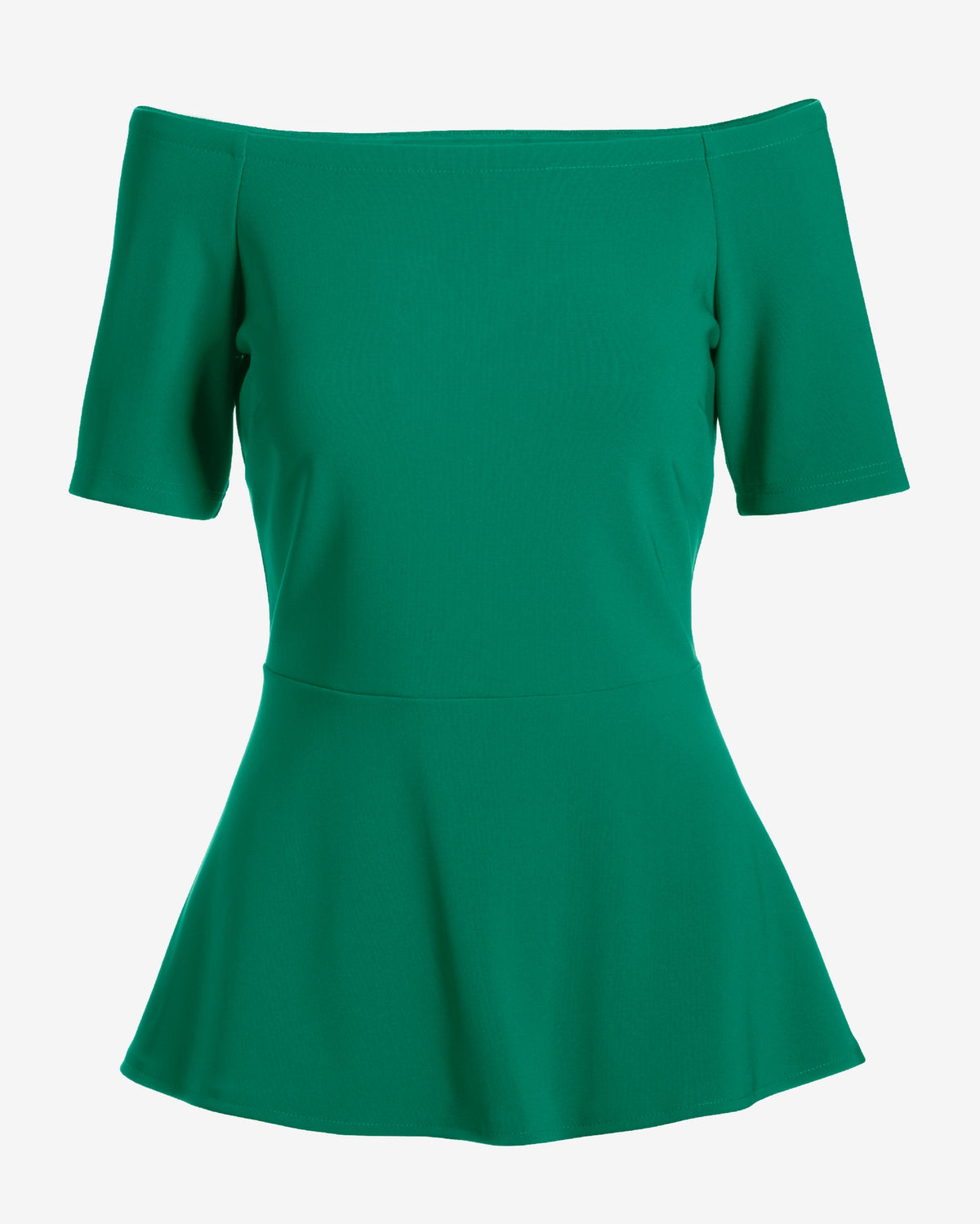 Beyond Travel Off The Shoulder Peplum Top Shamrock