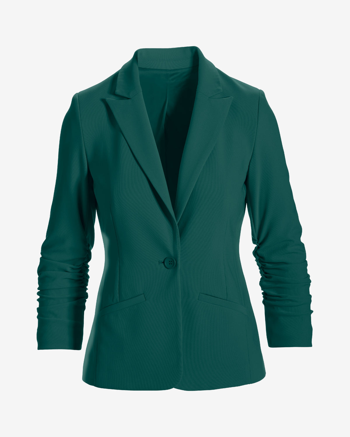 Beyond Travel Short Ruched Sleeve Blazer Hunt Club