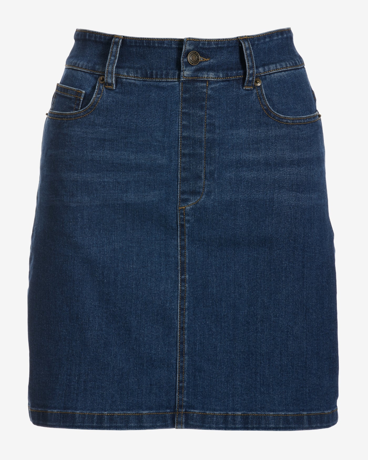 Proper Pull On Denim Skort Medium Wash
