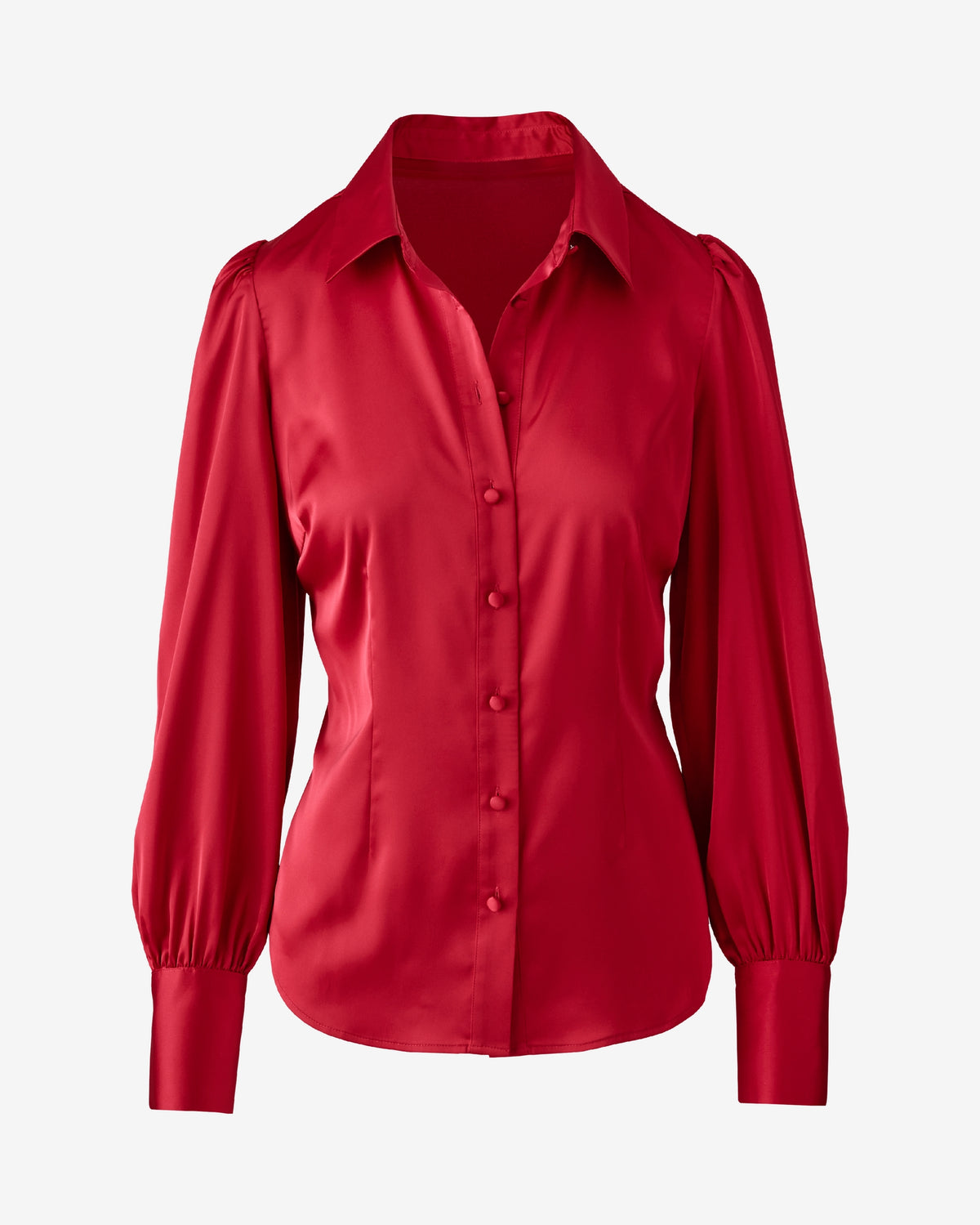 Victoria Charmeuse Chic Drama Sleeve Shirt French Kiss
