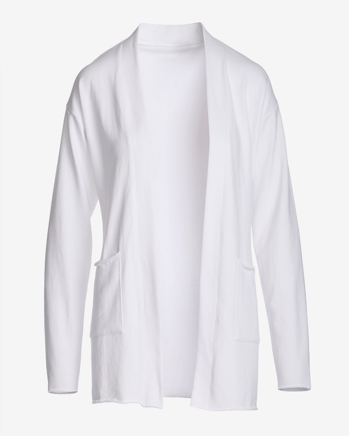 Cotton Comfort Pocket Cardigan White