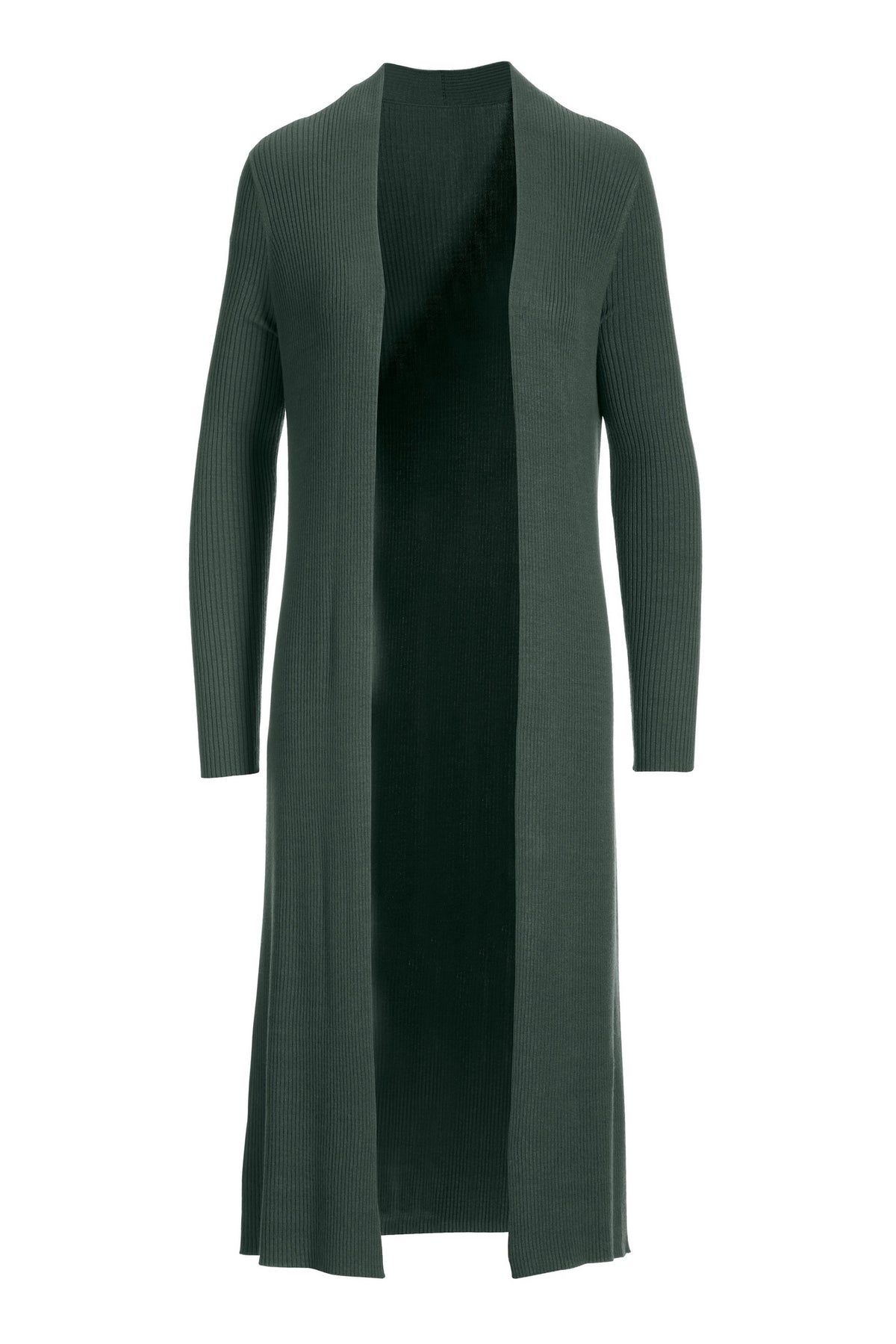 Rib Long Cardigan Sweater Balsam Green