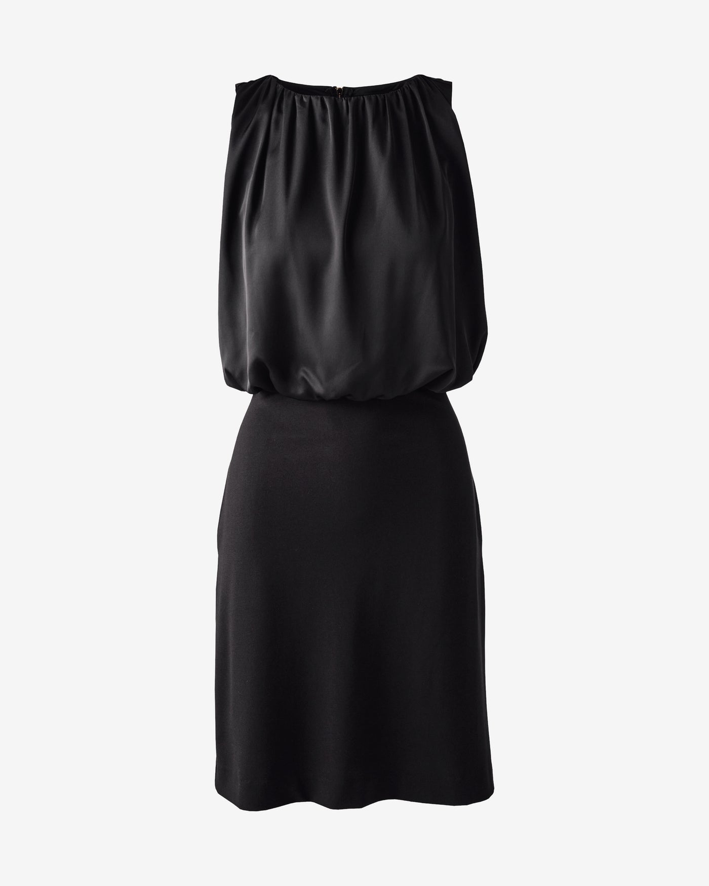 Mix Media Sleeveless Dress Black