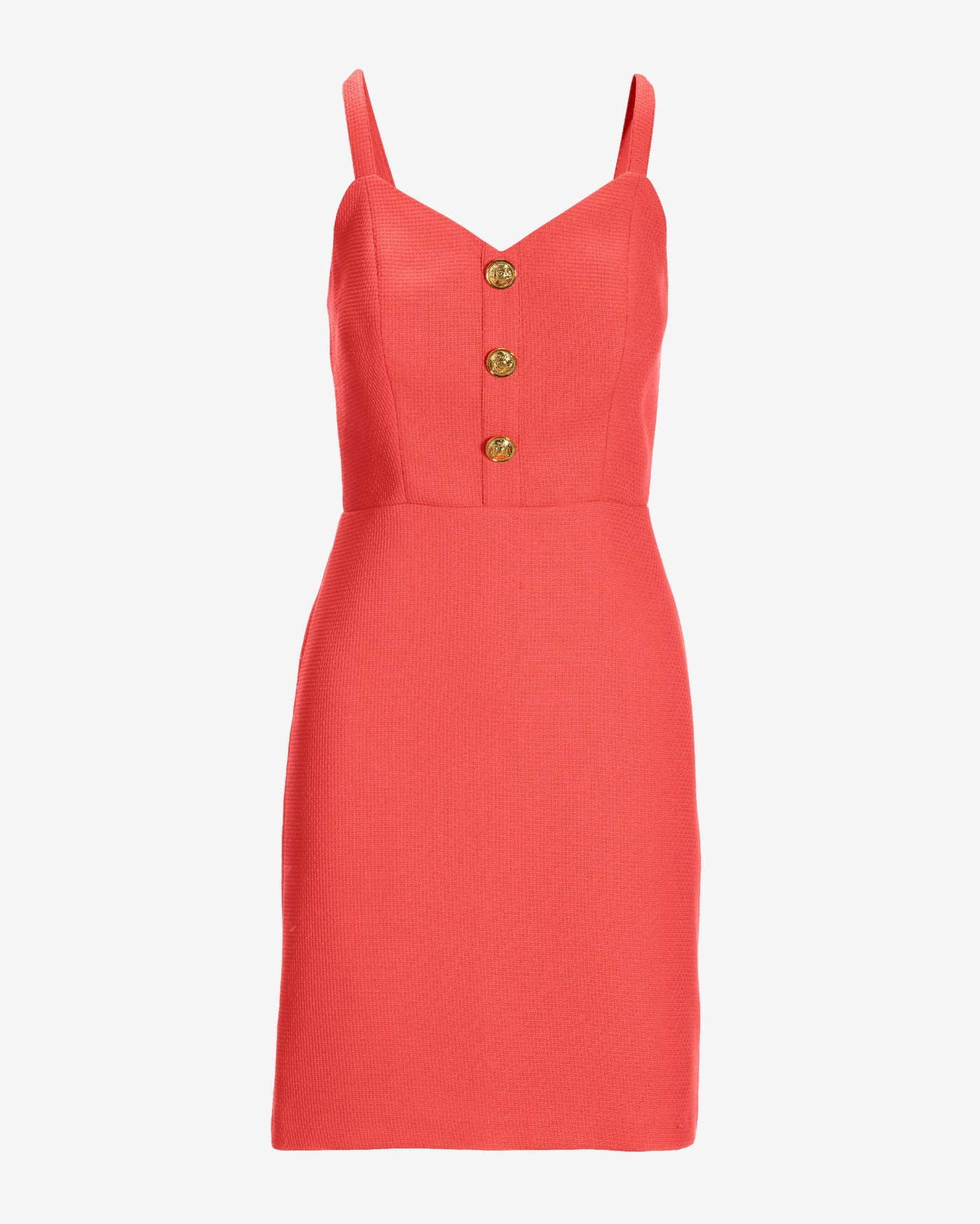 Button Detail Tweed Sheath Dress Dubarry