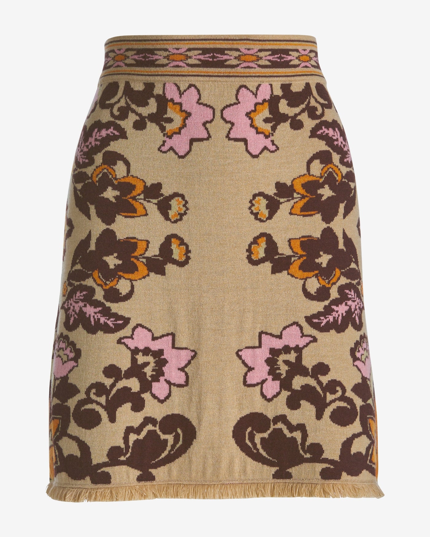 Intarsia Sweater Knit Mini Skirt Caitlin Scrolls