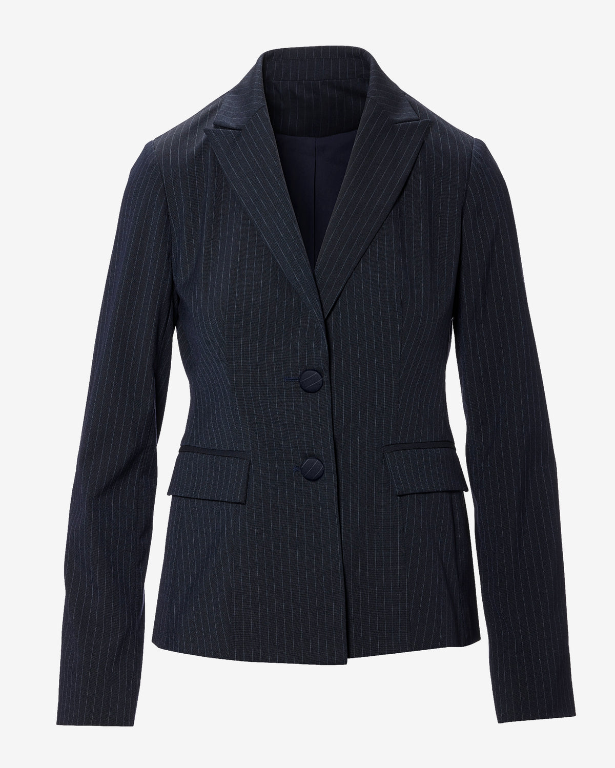 Essential Pinstripe Blazer Gray/Blue