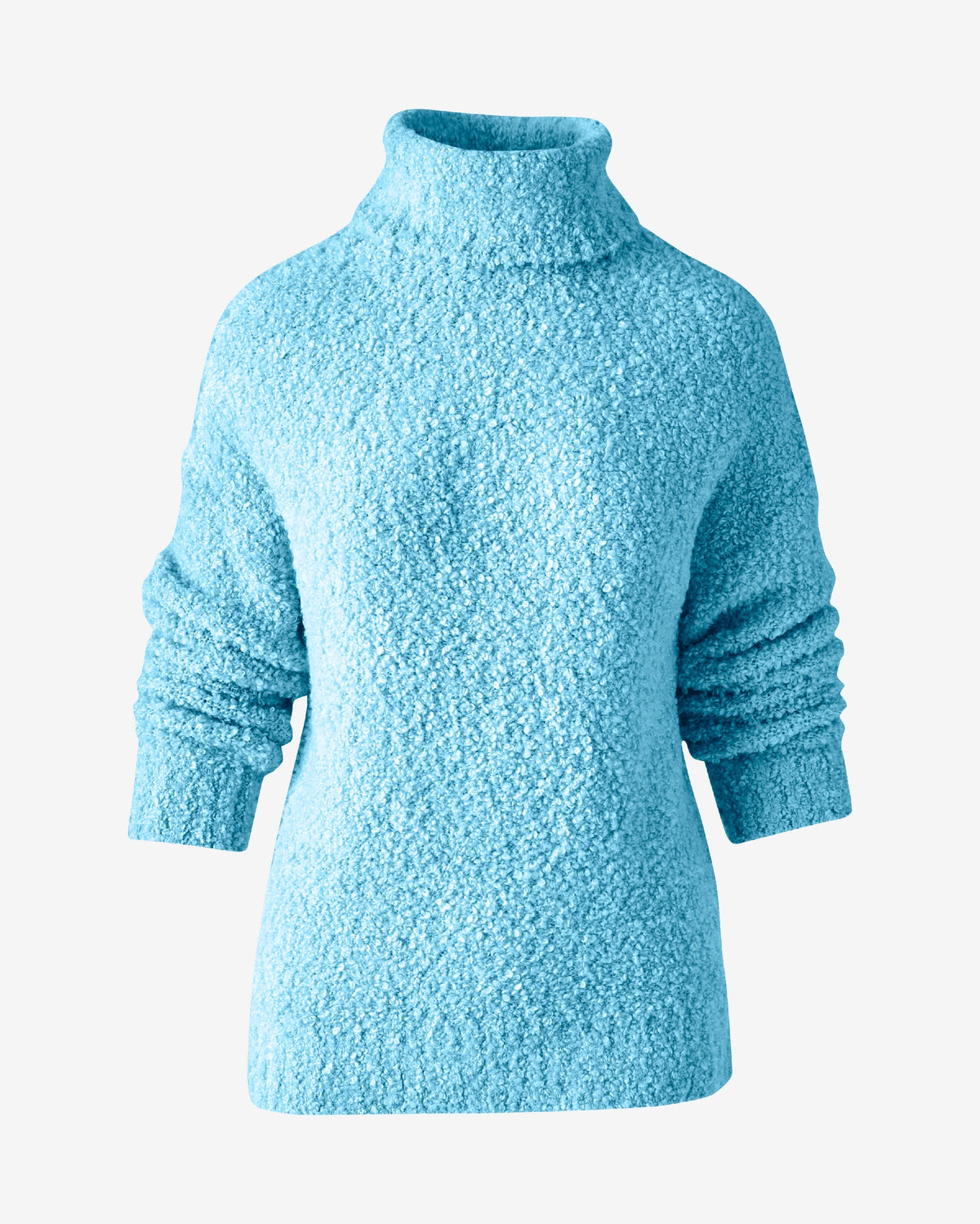 Boucle Turtle Neck Sweater Blue Glow