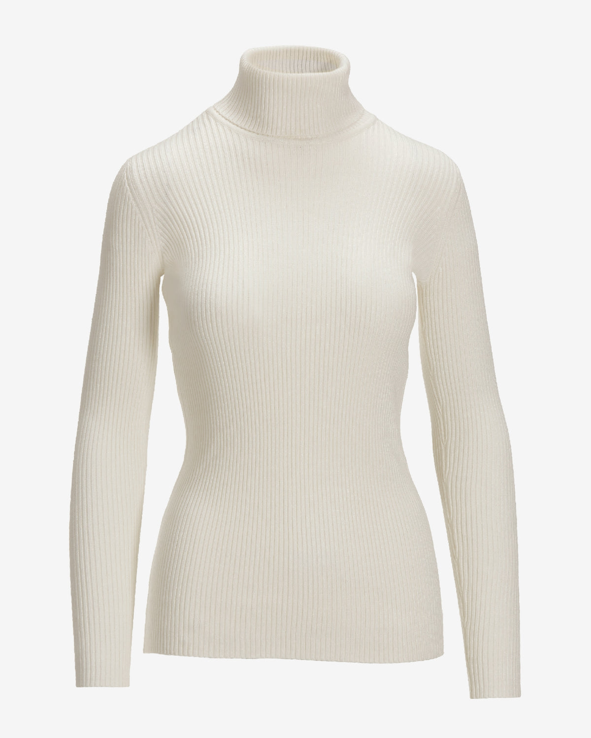 Ribbed Turtleneck Sweater Off White