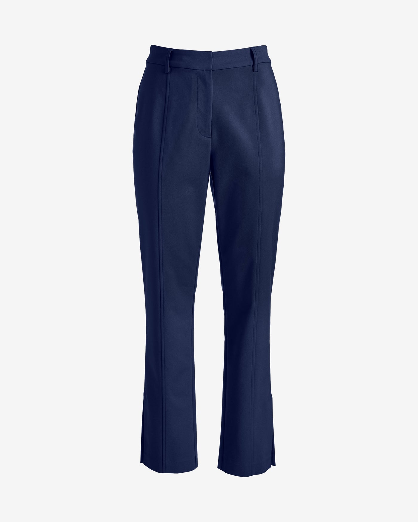 Newport Modern Slim Straight Side Slit Trouser Pant Navy