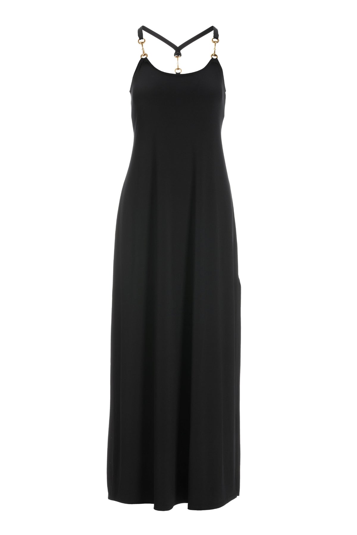 Hardware Detail Maxi Dress Black