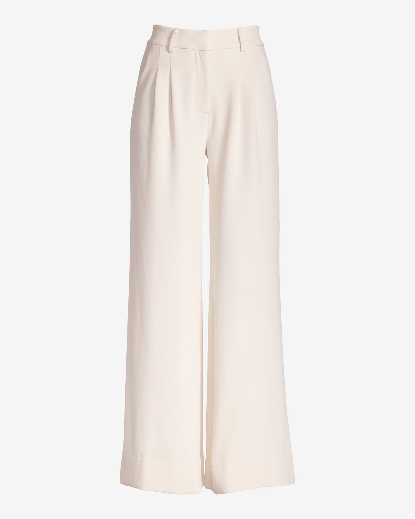 Malibu Wide Leg Effortless Drape Trouser Pant Off White