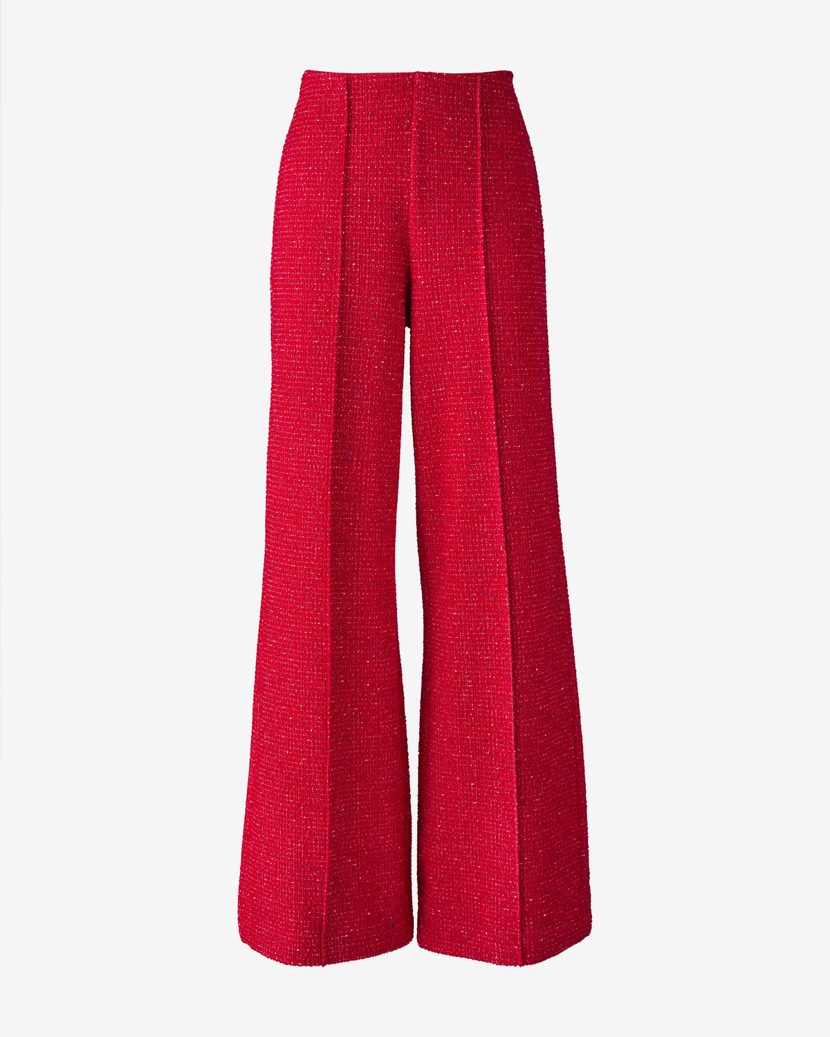 Knit Tweed Wide Leg Pant Red/Gold