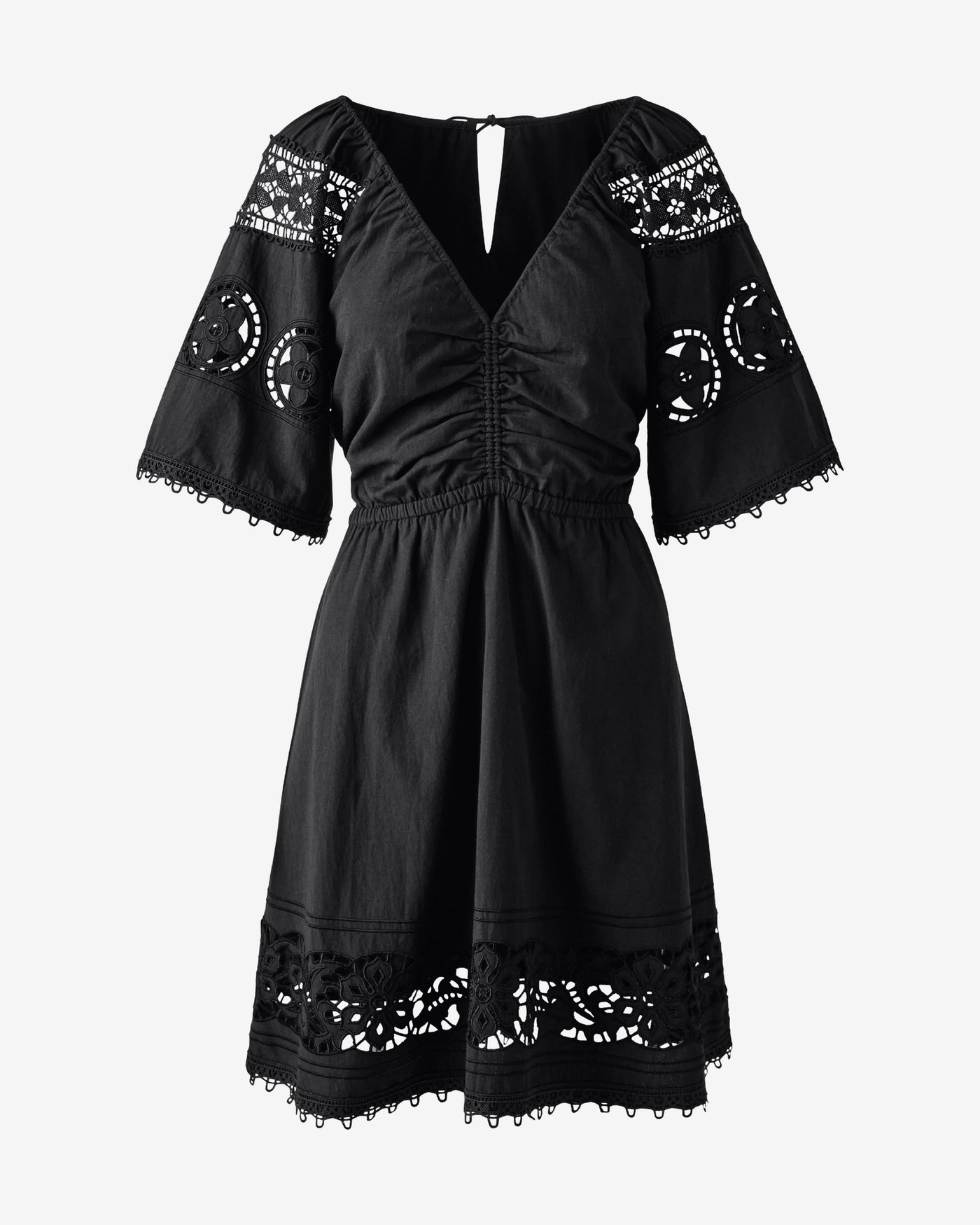 Novelty Eyelet Dress Black