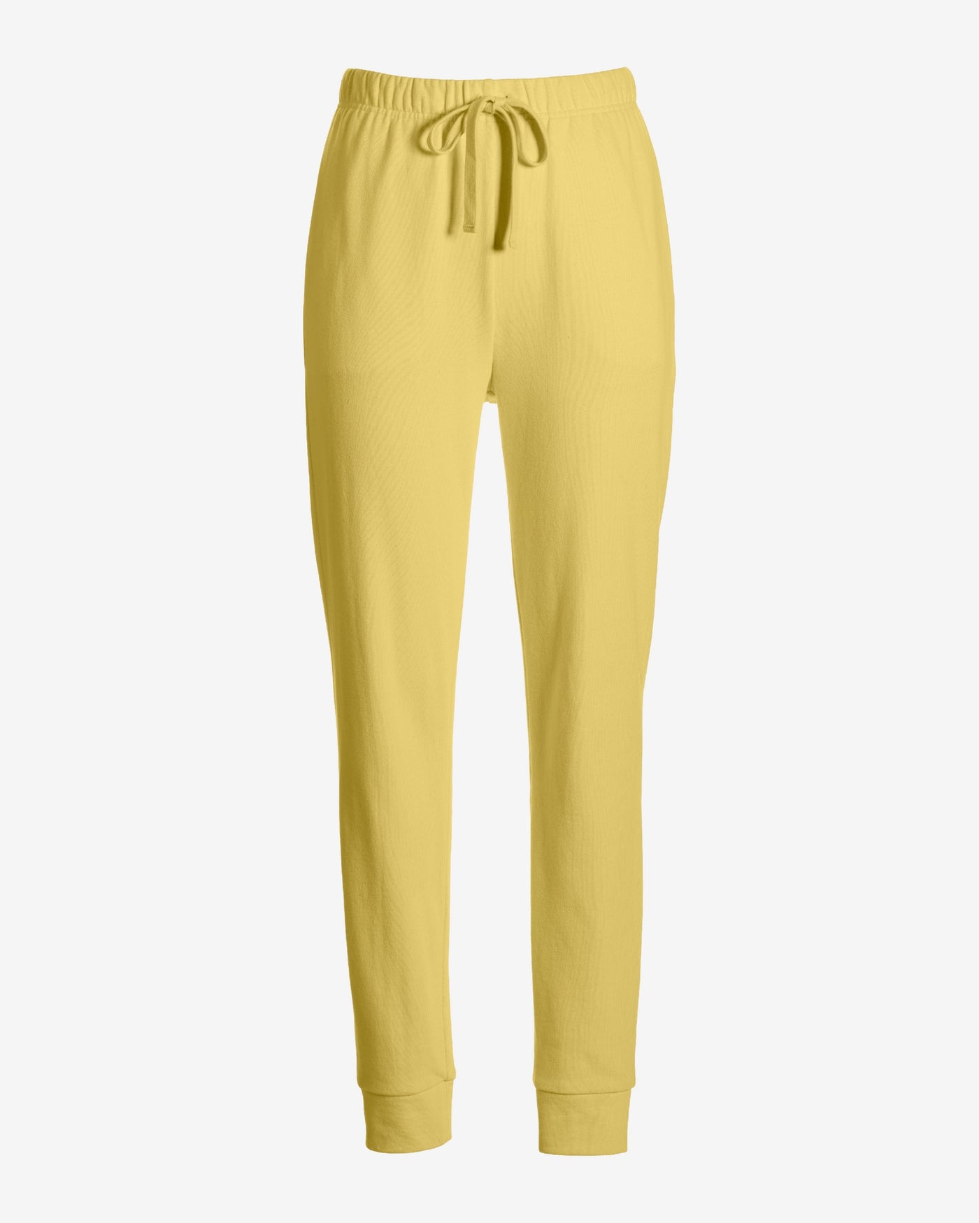 Cotton Comfort Drawstring Pocket Jogger Pale Banana