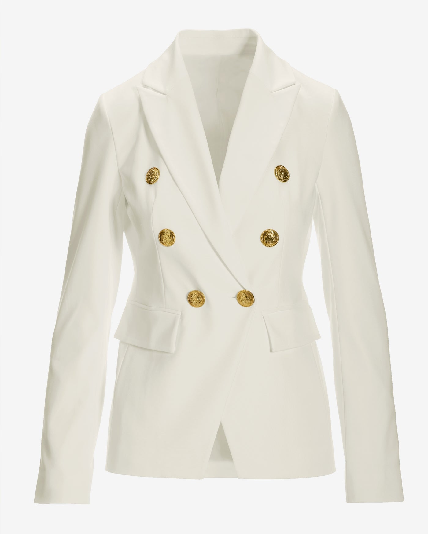 Modern Double-Breasted Blazer Ivory