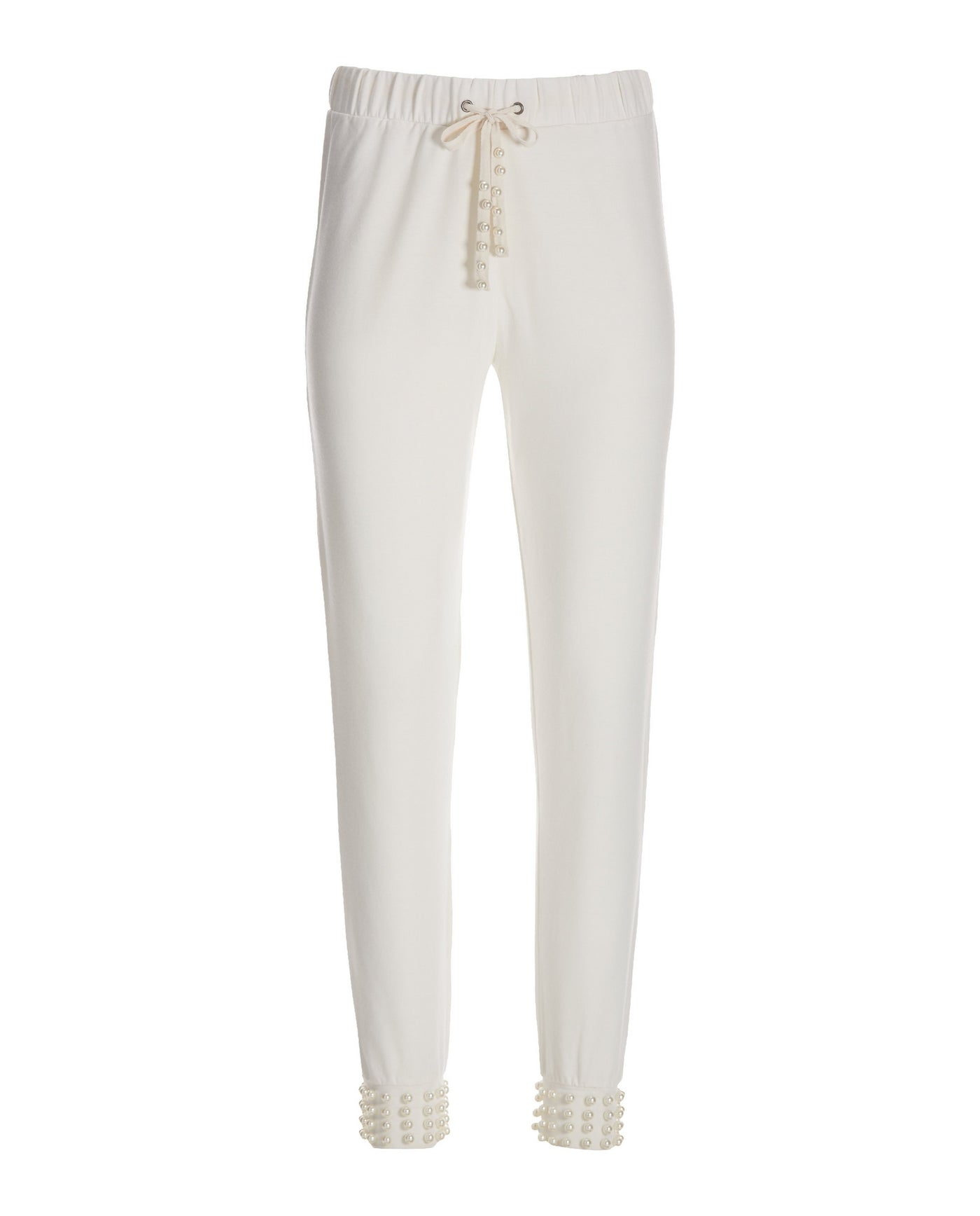 French Terry Pearl Jogger White