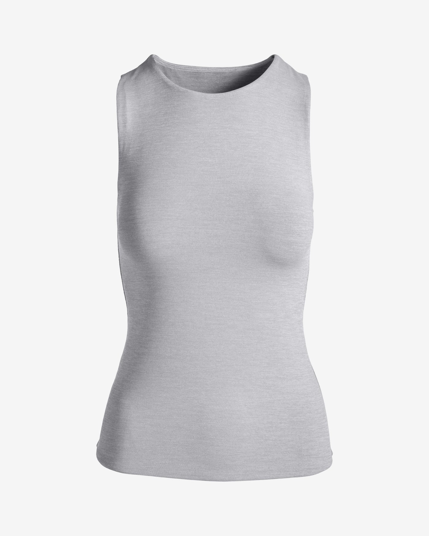 Contour High Neck Tank Top Heather Gray