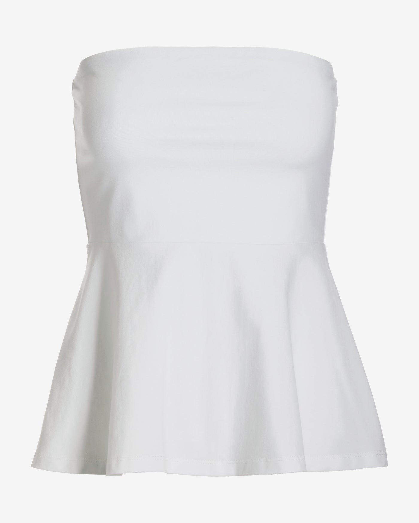 So Sexy Peplum Tube Top Pure White