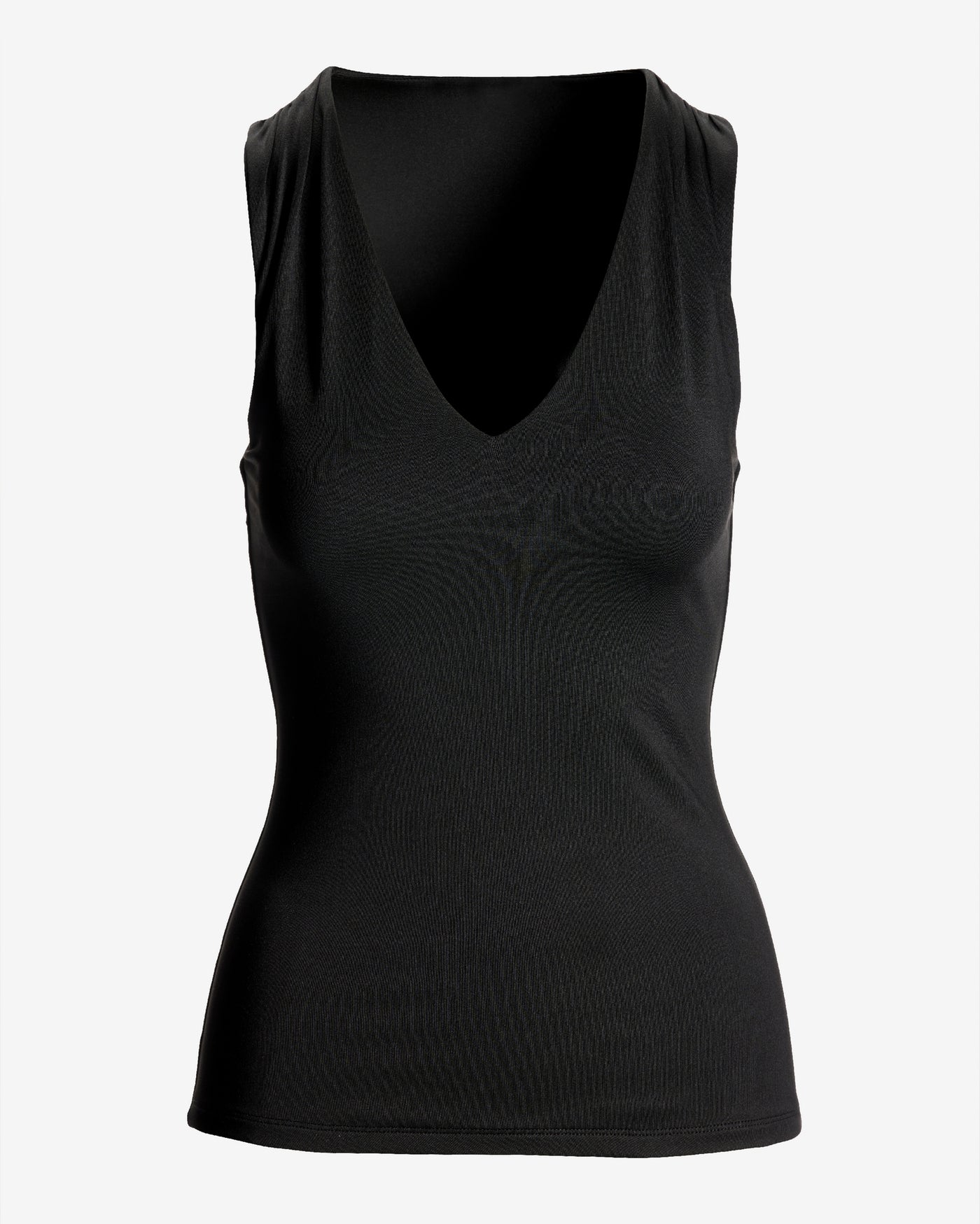 So Modern Sleeveless V Neck Knit Top Proper Black