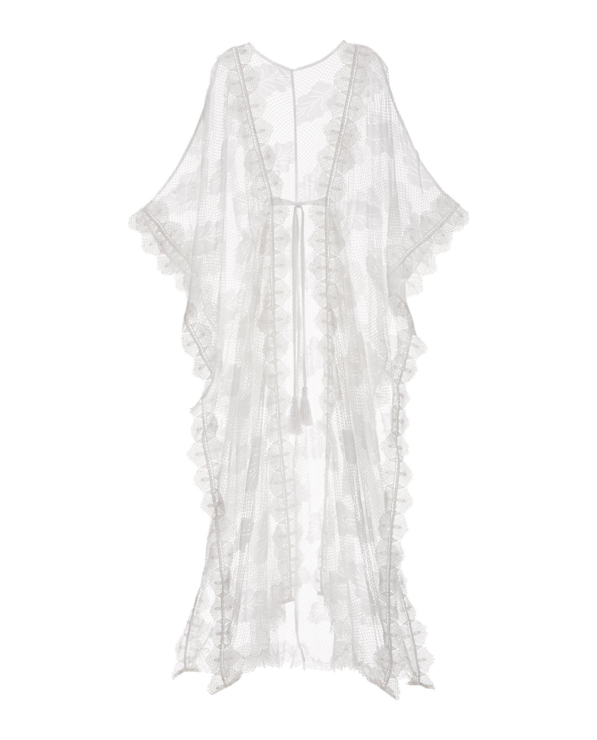 Mixed Lace Duster White