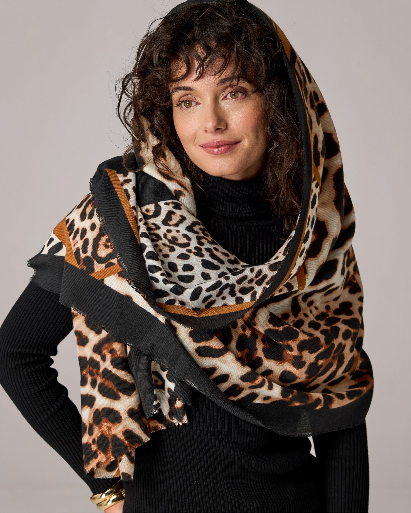 Leopard Print Scarf Multi