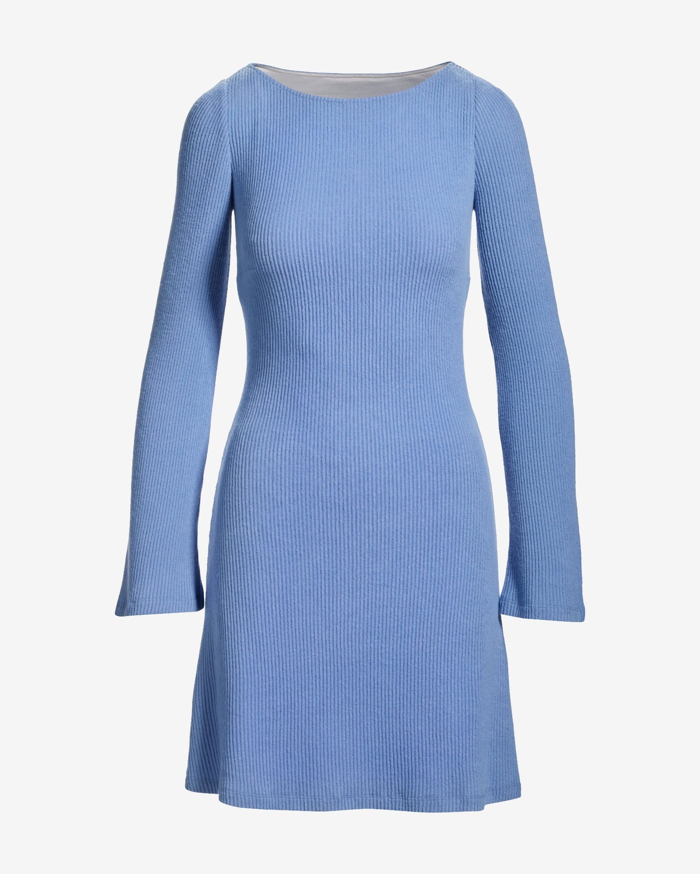 Ribbed Hacci Everyday A Line Dress Blue Daze