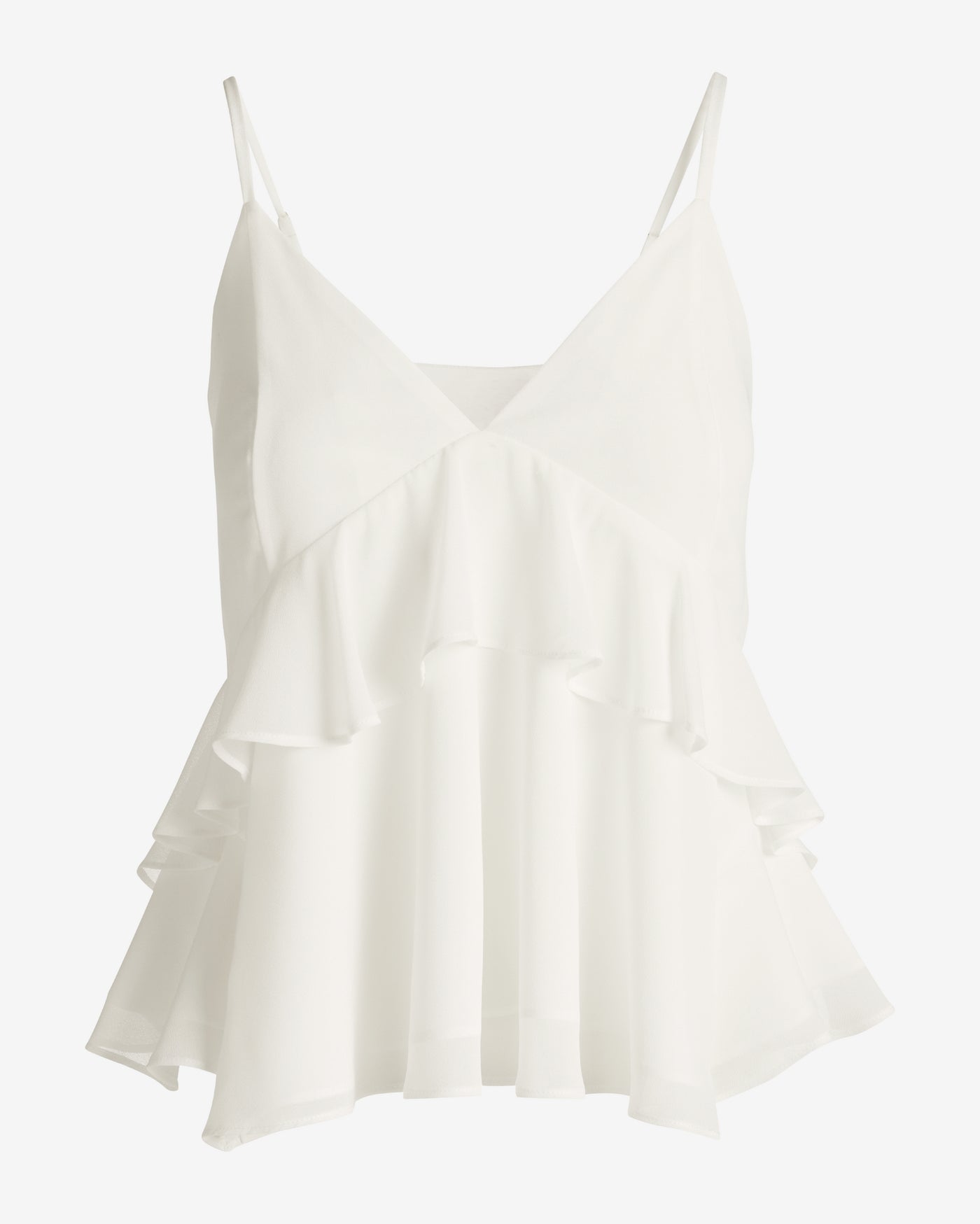 Sleeveless Ruffle Blouse Off White