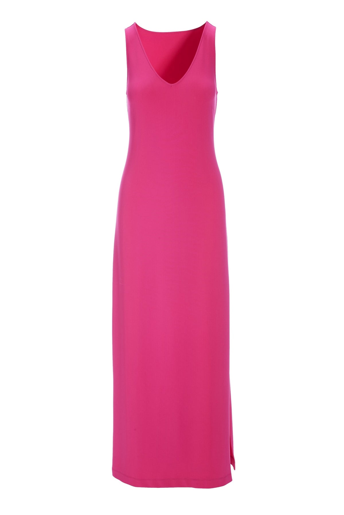 Beyond Travel V Neck Maxi Dress Magenta
