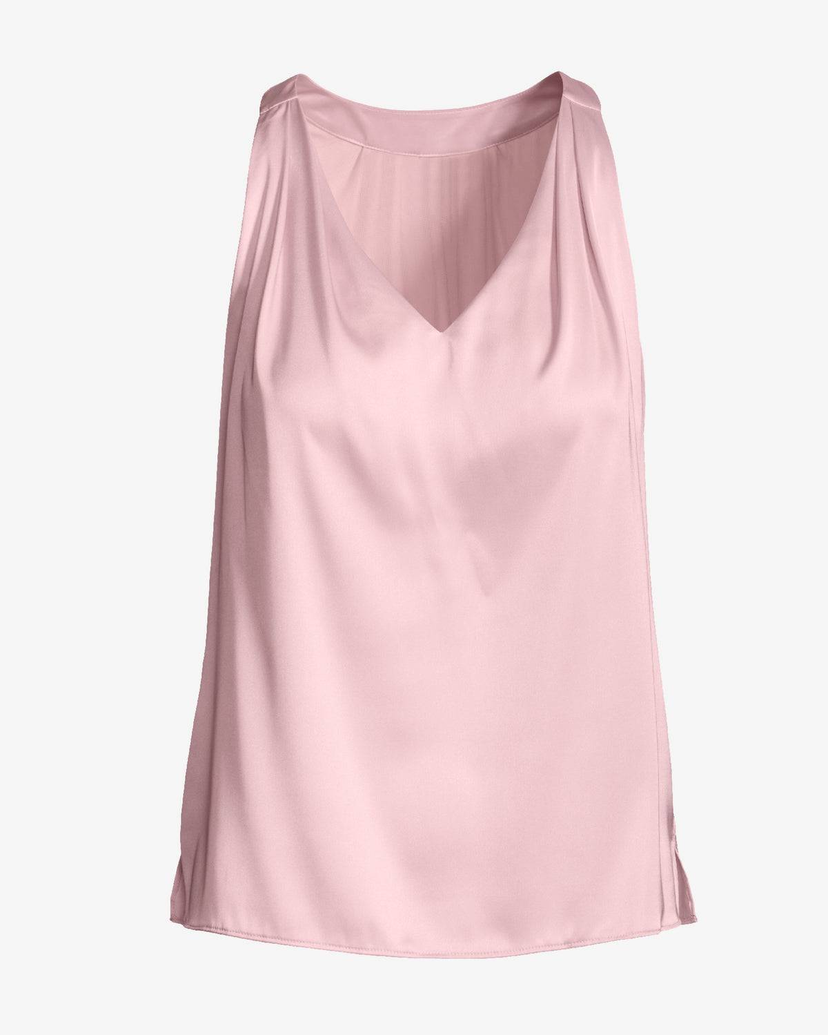 Nikki V-Neck Charmeuse Blouse Pink Quartz