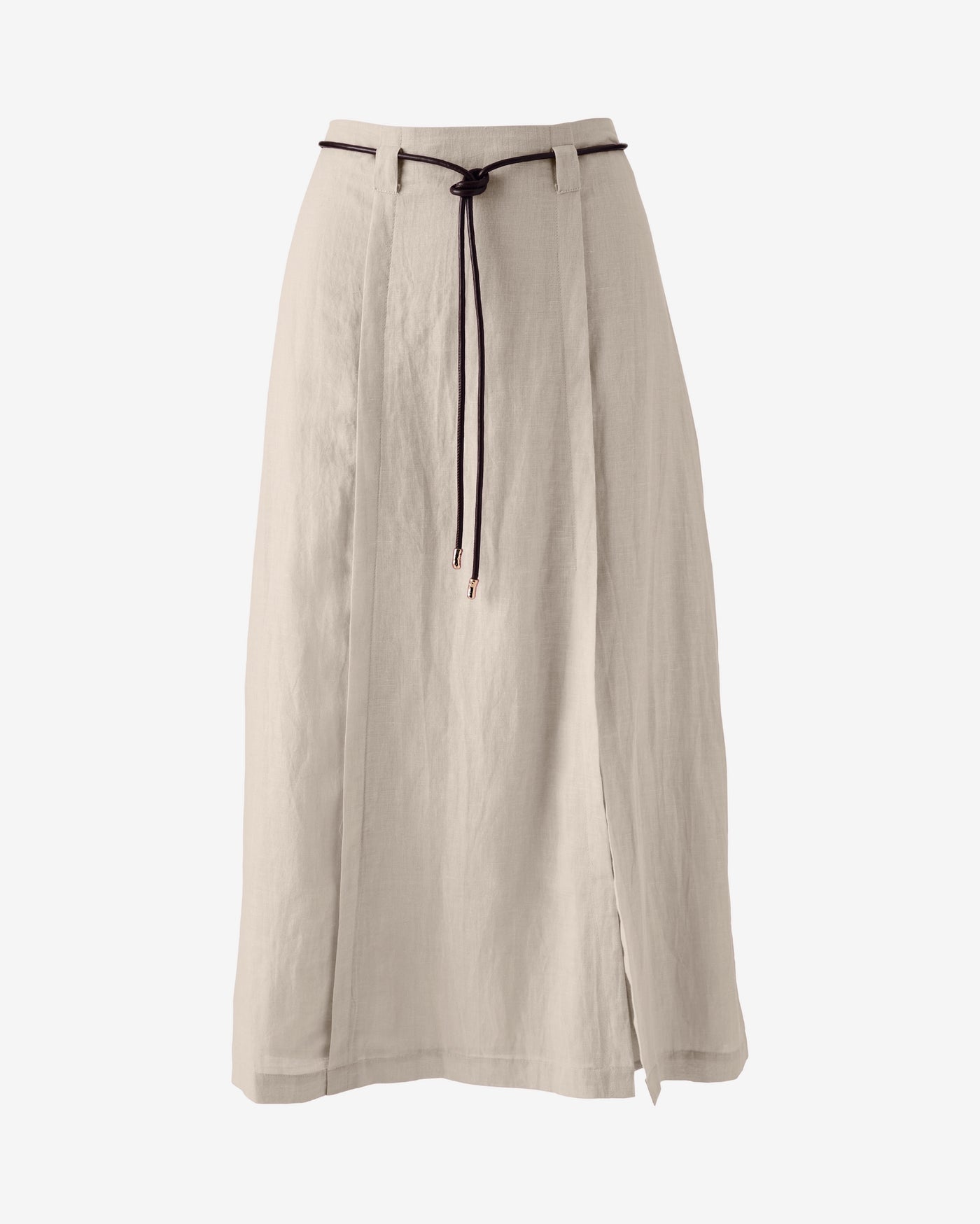 Linen Midi Skirt Flax