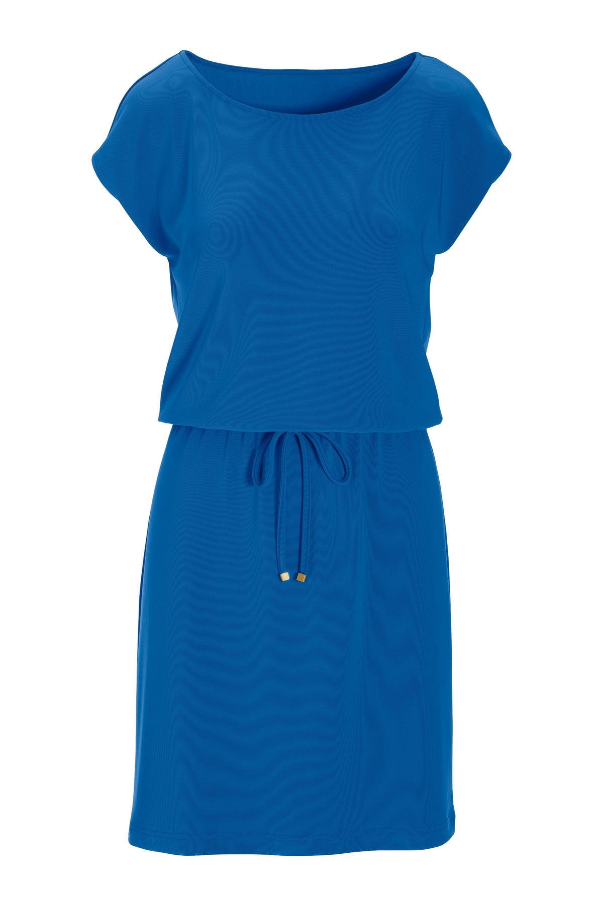 Beyond Travel Drawstring-Waist Short Dress Classic Blue