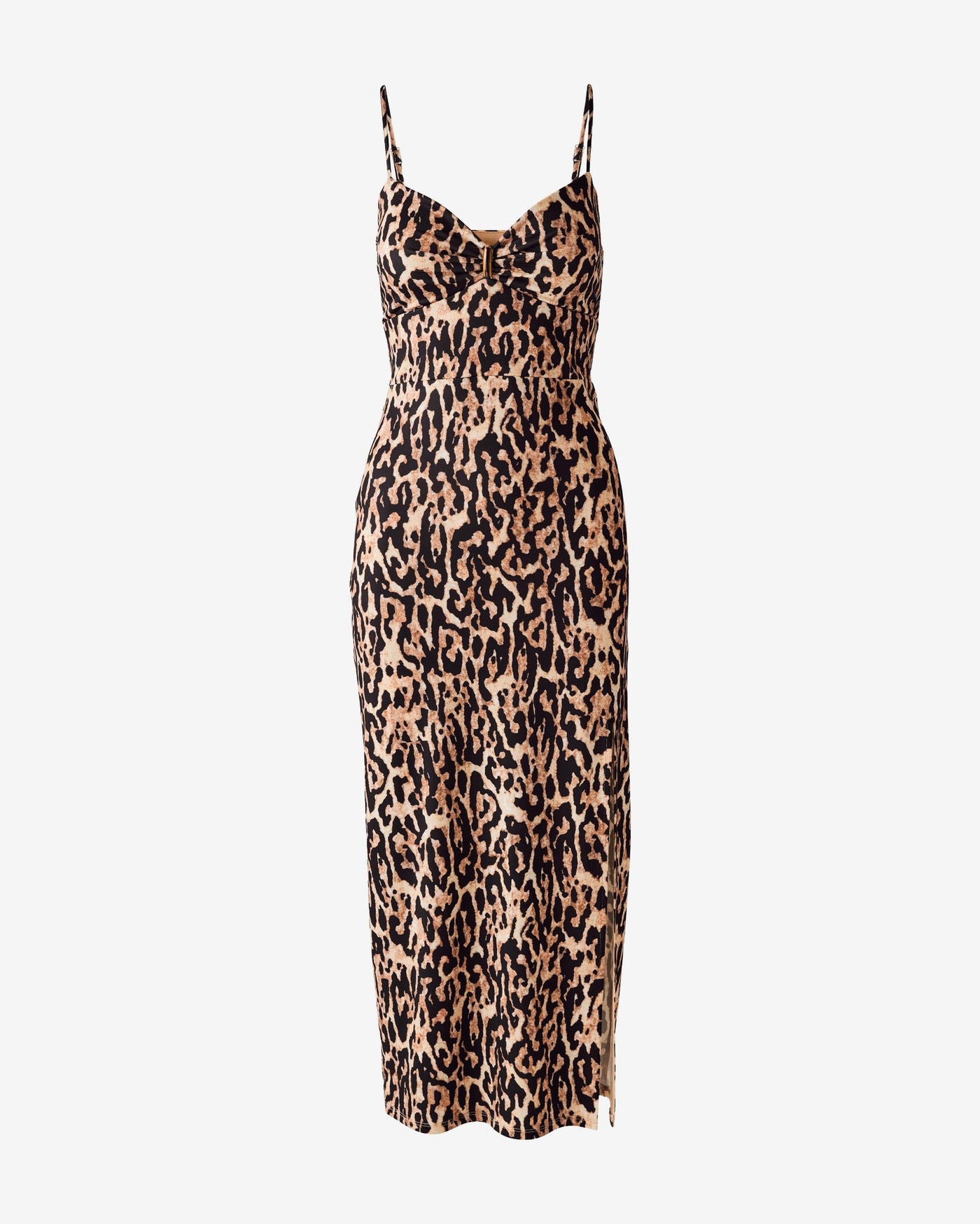 Printed Maxi Slip Dress Chic Cheetah