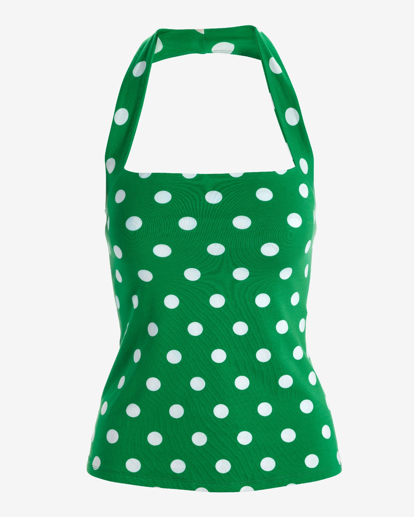 So Sexy Polka Dot Print Halter Knit Top Monaco Dots