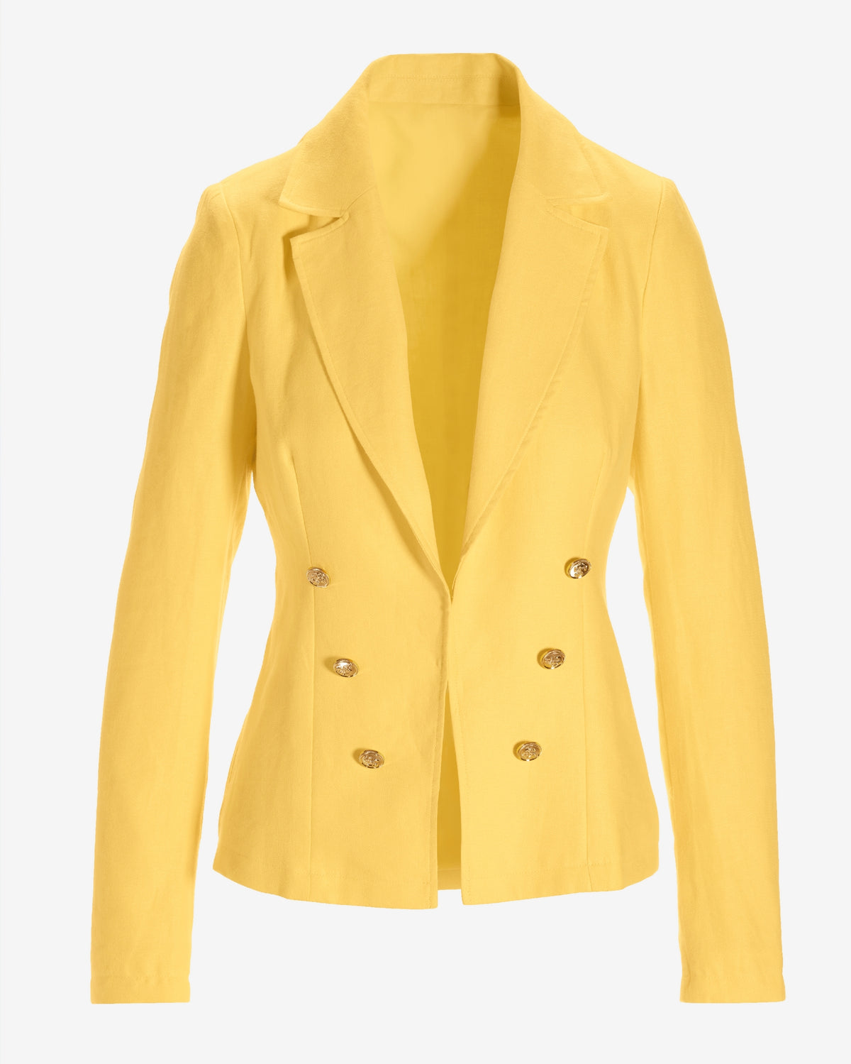 Polished Linen Blazer Lemon Drop