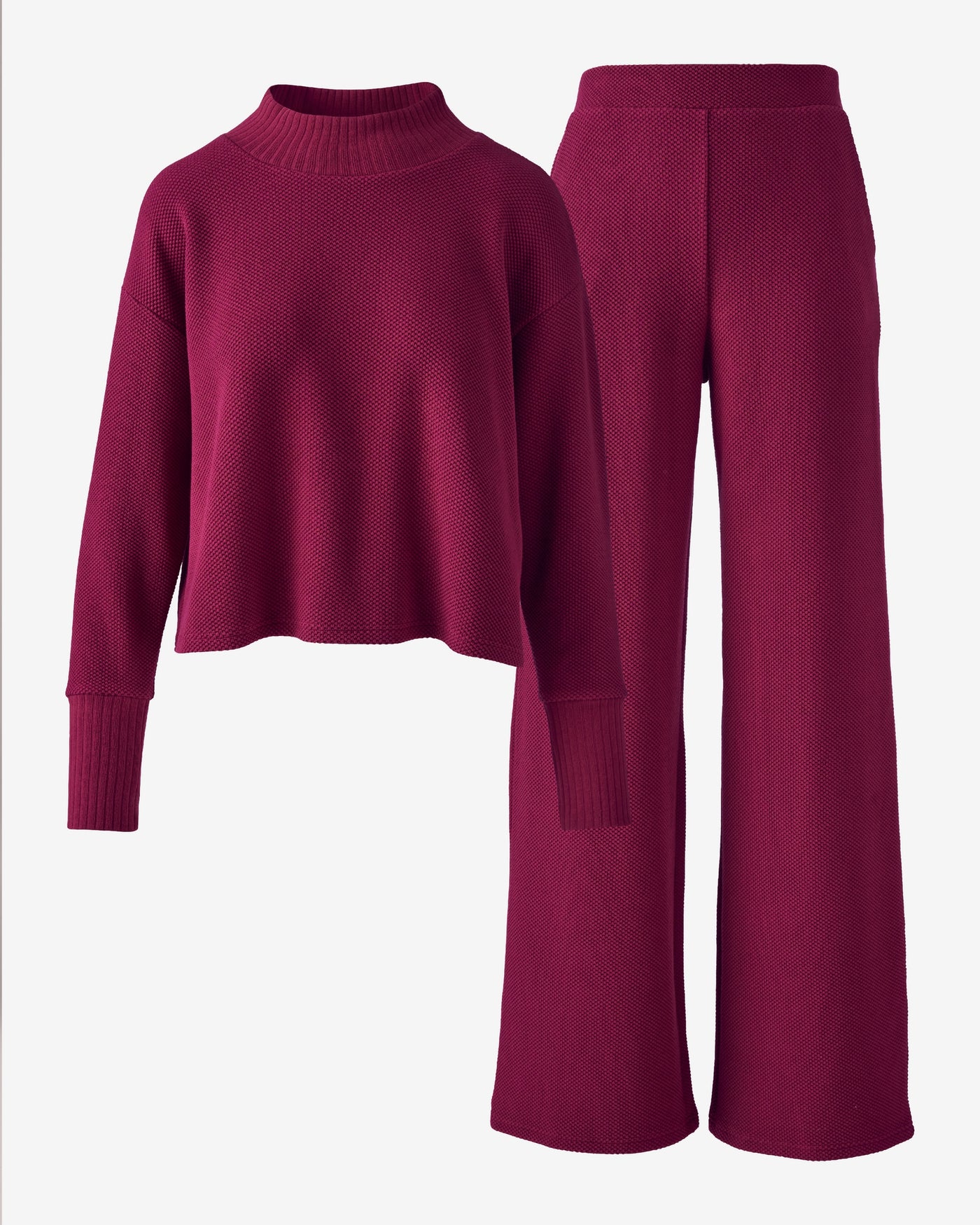 Honeycomb Meet and Greet Pull Over Pant Set Oxblood