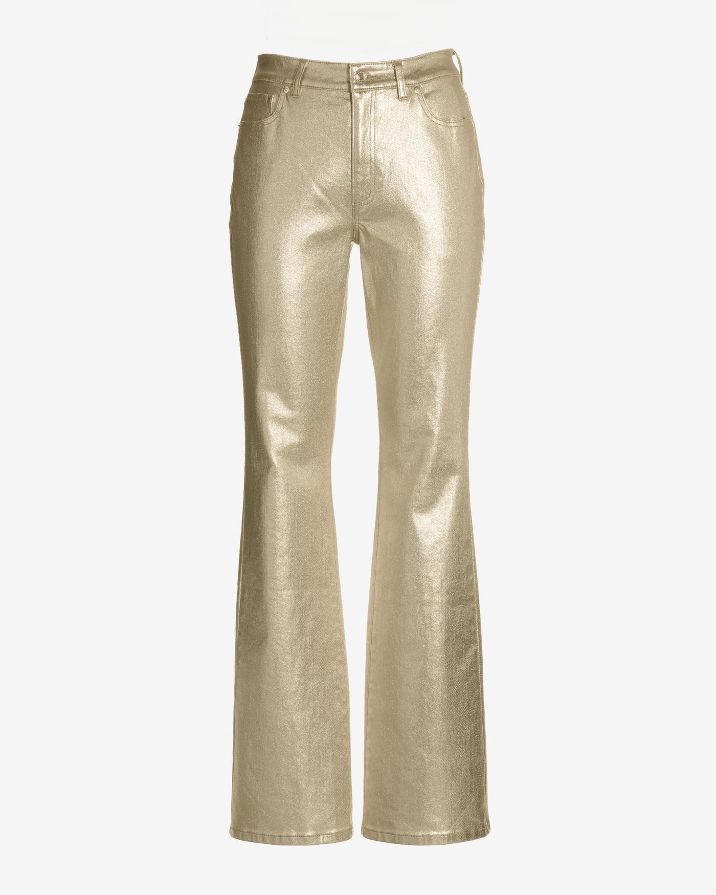 Monterey Coated High Rise Bootcut Jean Gold